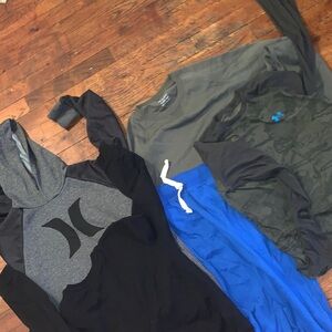 Boys mix sweatsuit and sweatshirts Hurley Black and Gray Hoodie